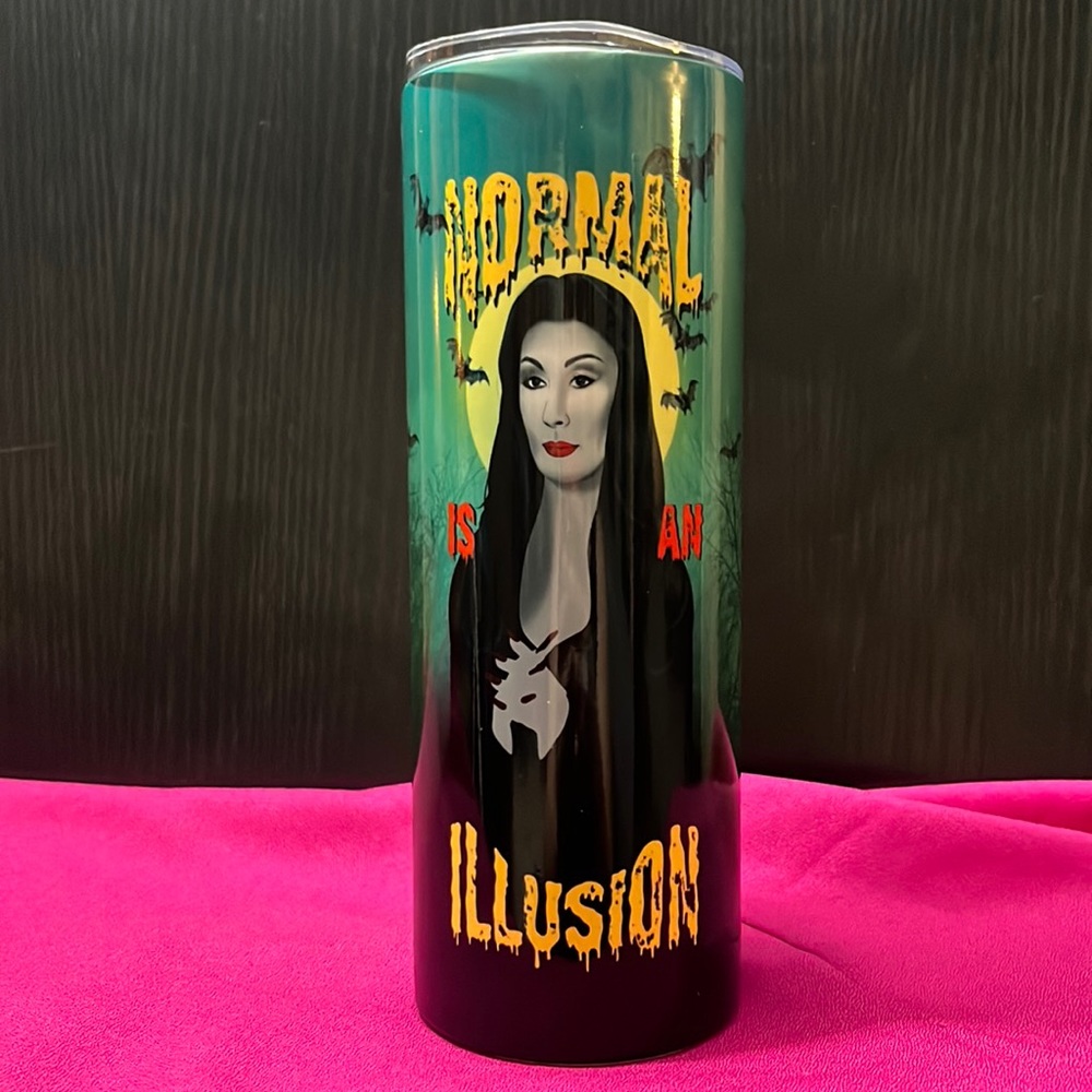 20oz Tumbler Morticia Pop Art